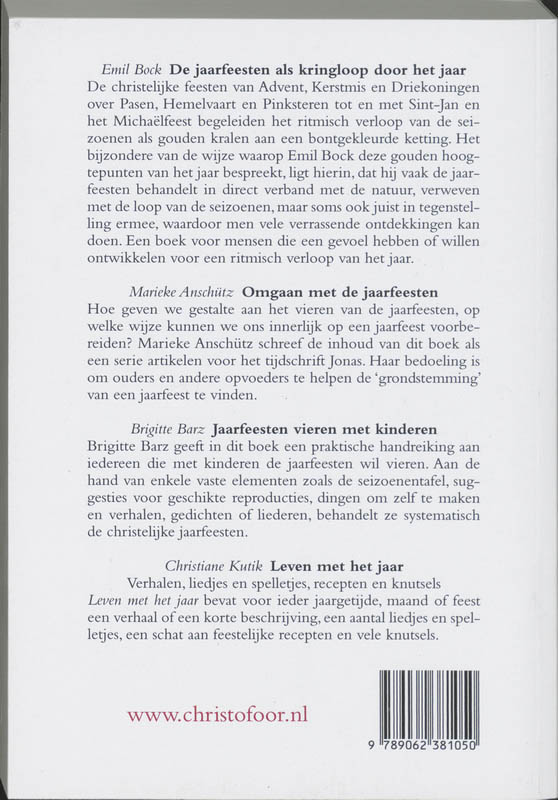 Achterkant van De jaarfeesten als kringloop door het jaar