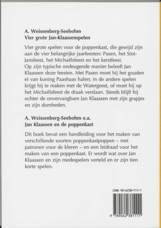 Achterkant van Vier grote Jan-Klaassenspelen