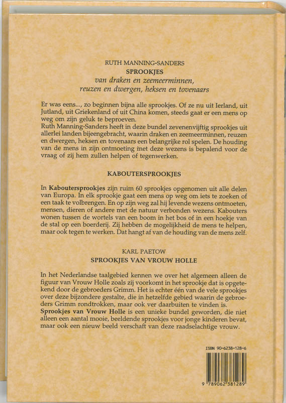 Achterkant van Sprookjes van draken en zeemeerminnen, reuzen en dwergen, heksen en tovenaars