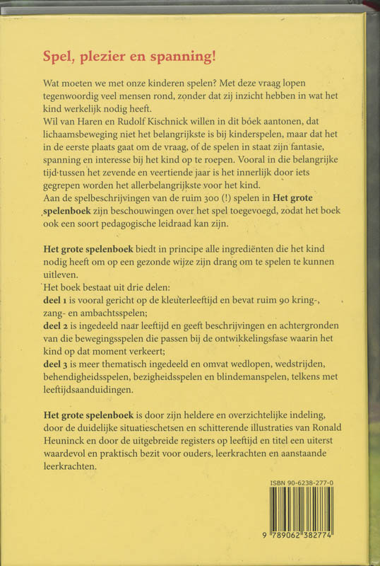 Achterkant van Het grote spelenboek