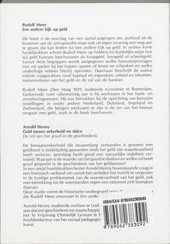 Achterkant van Een andere kijk op geld