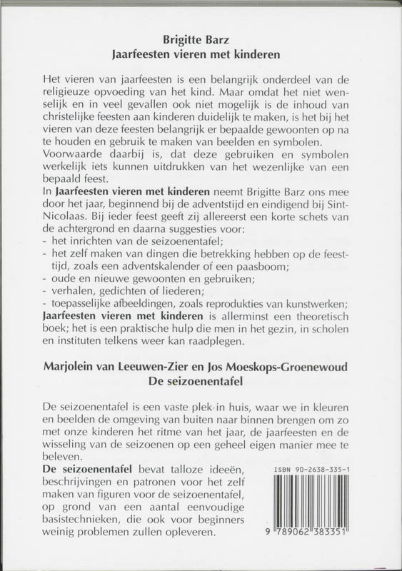 Achterkant van Jaarfeesten vieren met kinderen