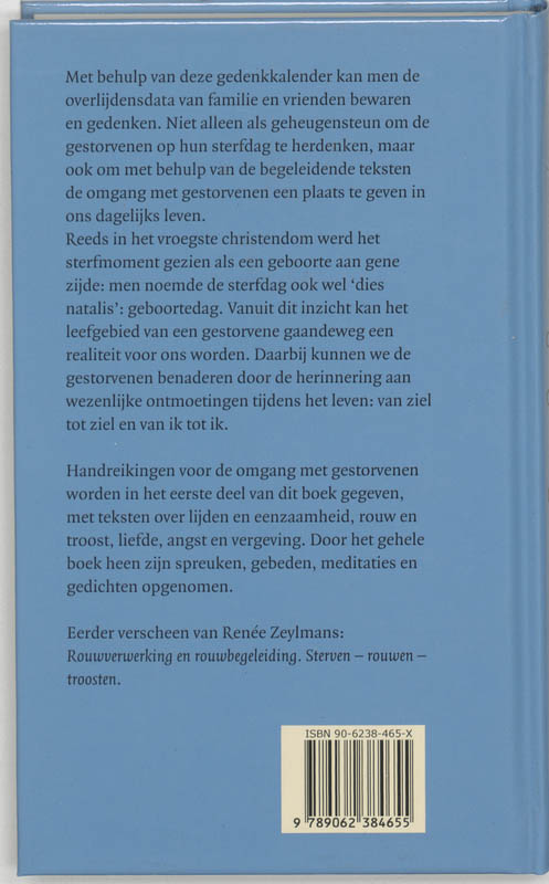 Achterkant van Omgang met gestorvenen
