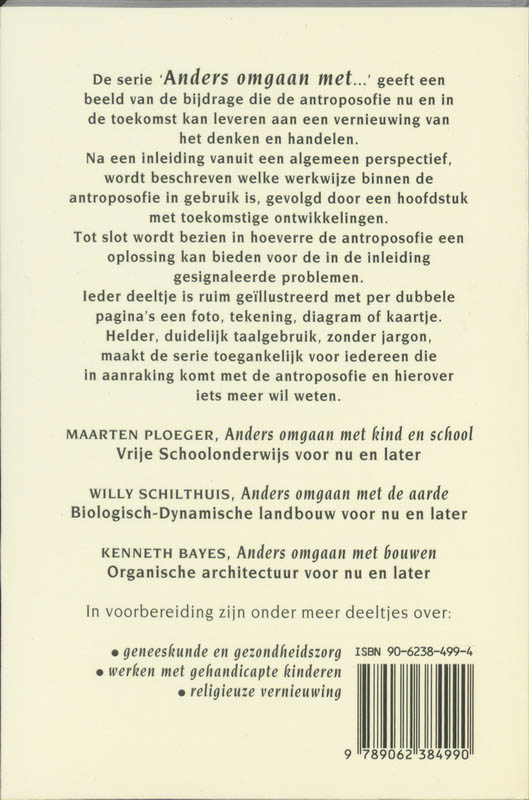 Achterkant van Anders omgaan met de aarde
