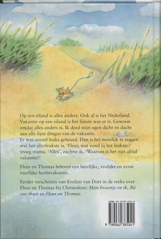 Achterkant van Vakantie op een eiland