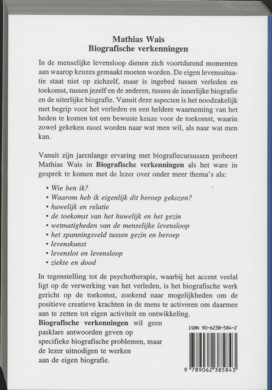 Achterkant van Biografische verkenningen