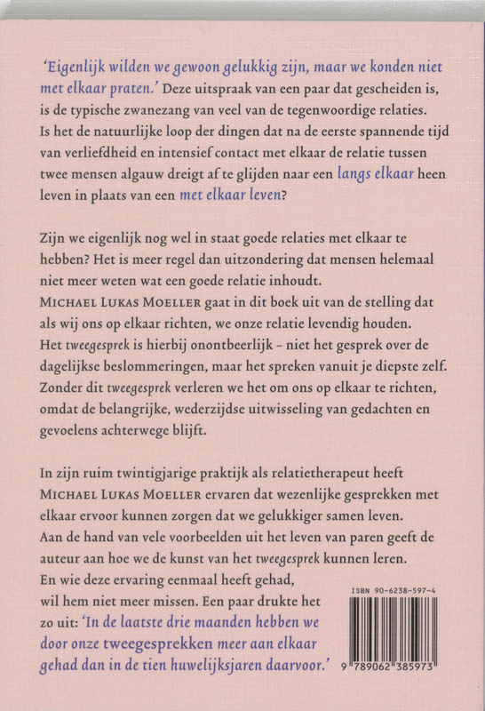 Achterkant van Praten met elkaar