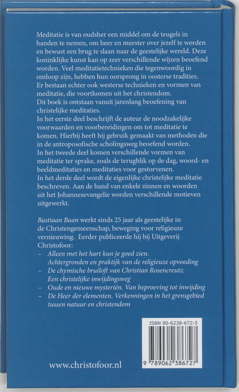 Achterkant van Wegen naar christelijke meditatie