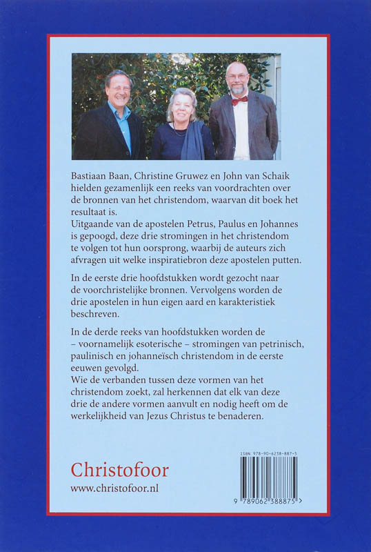 Achterkant van Bronnen van het Christendom