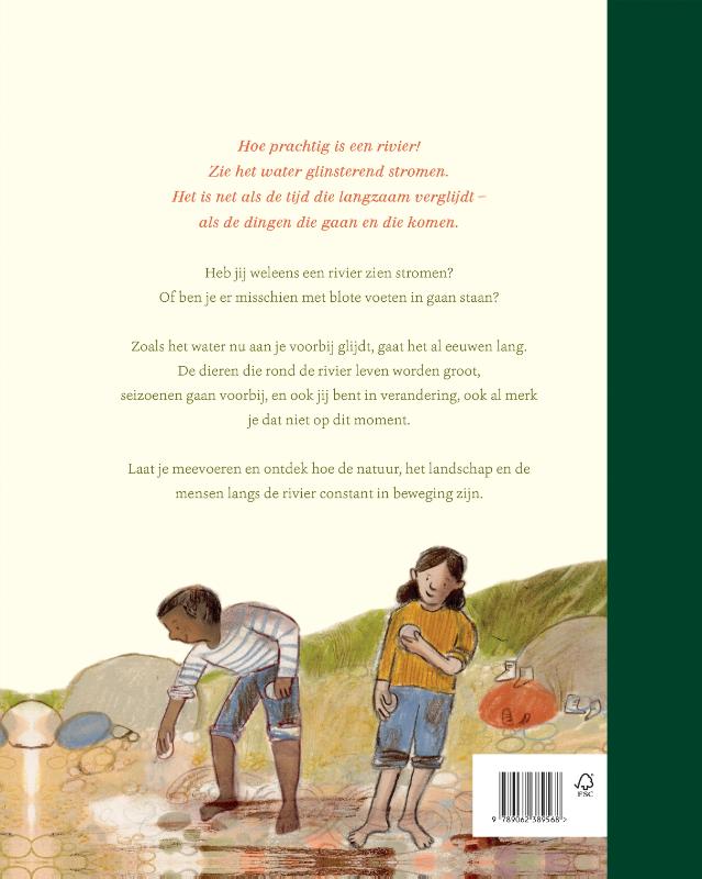 Achterkant van De rivier zal altijd stromen