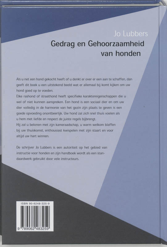 Achterkant van Gedrag en gehoorzaamheid van honden