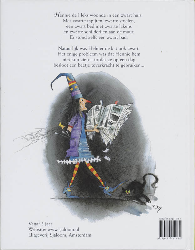 Achterkant van Hennie de heks