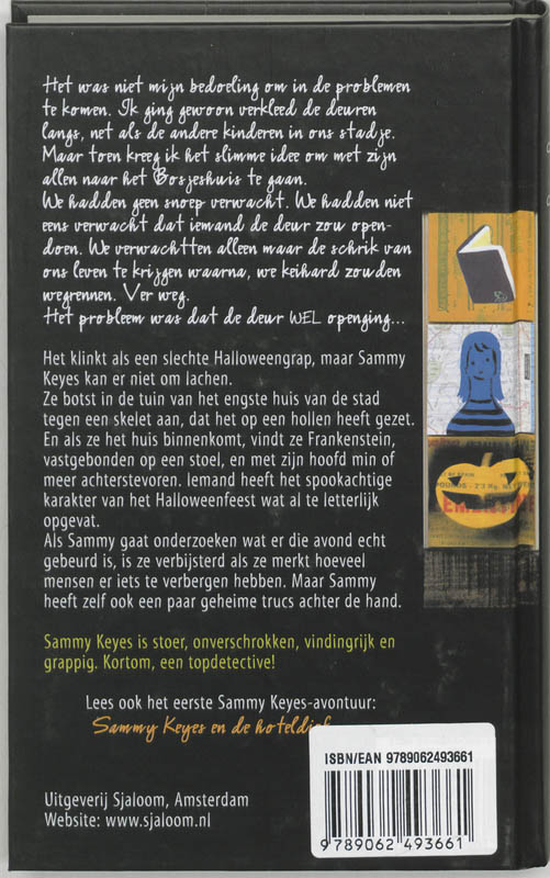 Achterkant van Sammy Keyes en de skeletman