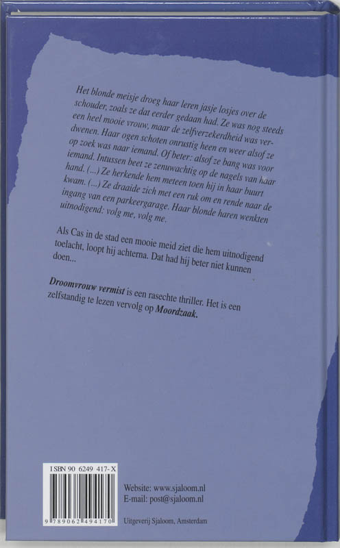 Achterkant van Droomvrouw vermist