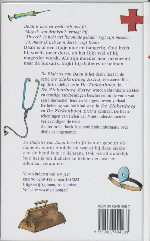Achterkant van De Diabetes van Daan