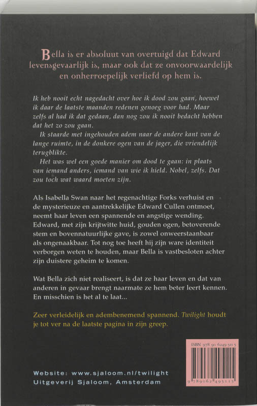 Achterkant van Twilight