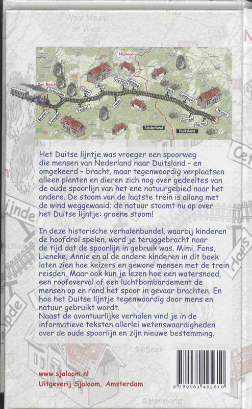 Achterkant van Groene stoom - avonturen langs het Duitse lijntje