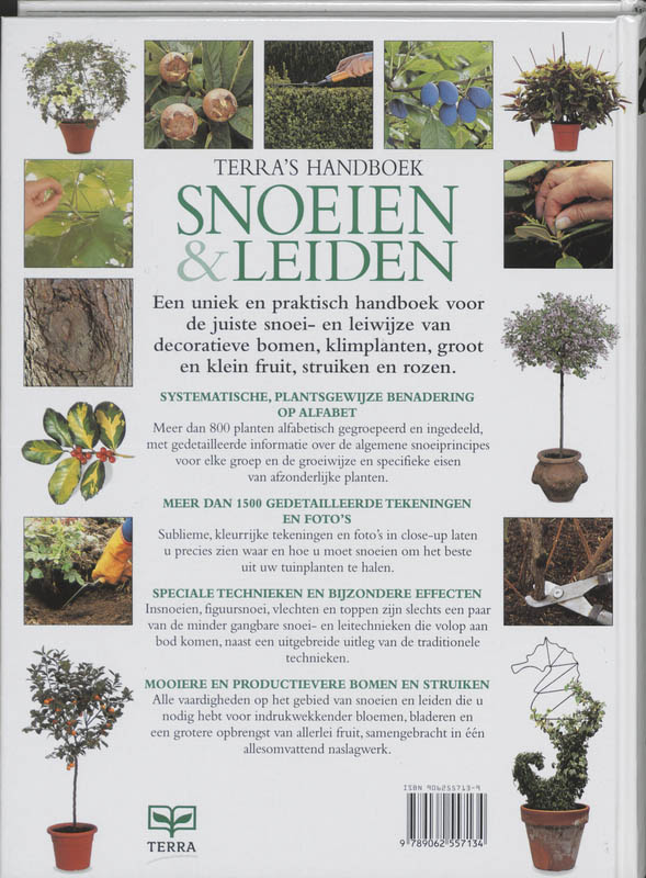 Achterkant van Terra's handboek snoeien & leiden