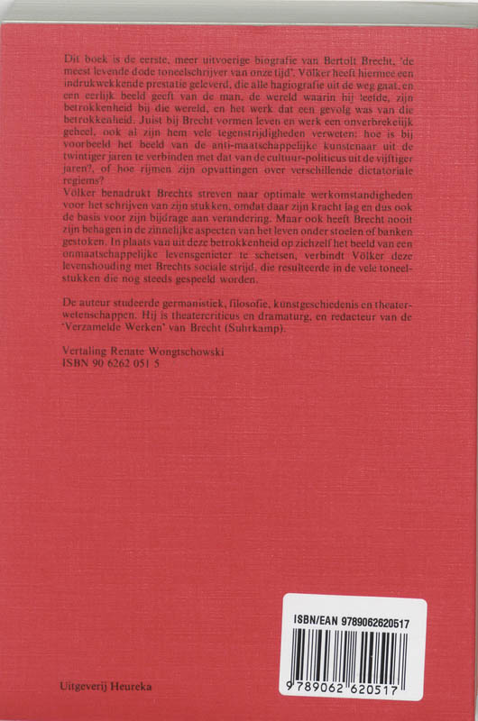 Achterkant van Bertold brecht