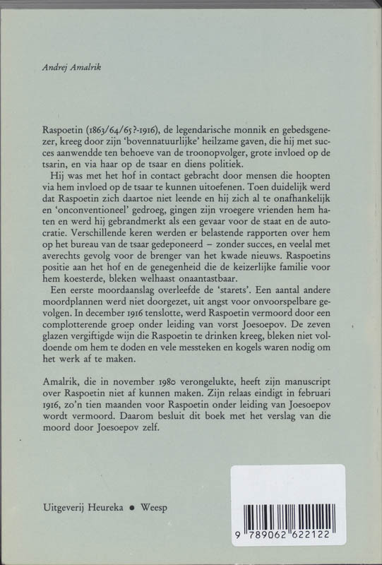 Achterkant van Raspoetin