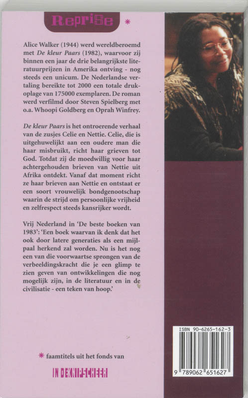 Achterkant van De kleur paars