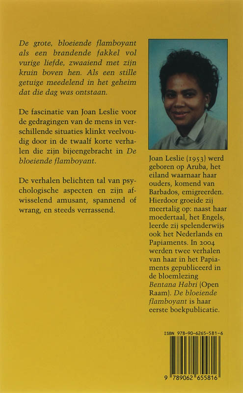 Achterkant van De bloeiende flamboyant