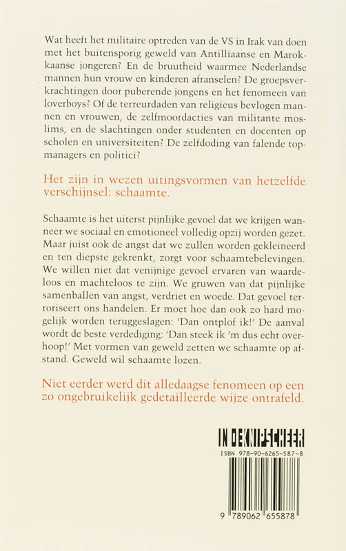 Achterkant van De terreur van schaamte