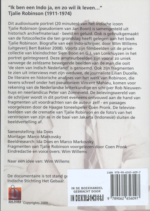 Achterkant van Ik ben een Indo ja, en zo wil ik leven...