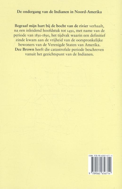 Achterkant van Begraaf mijn hart bij de bocht van de rivier