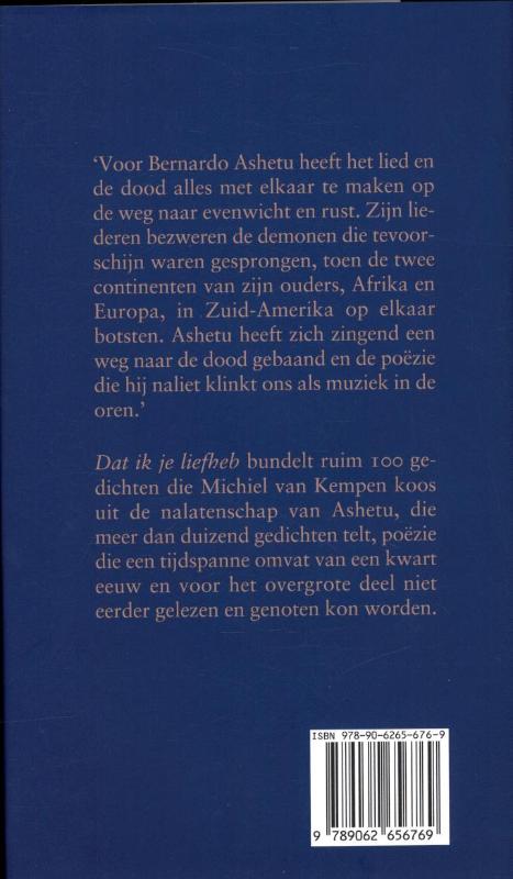 Achterkant van Dat ik je lief heb