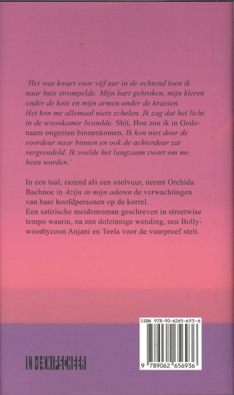 Achterkant van Azijn in mijn aderen