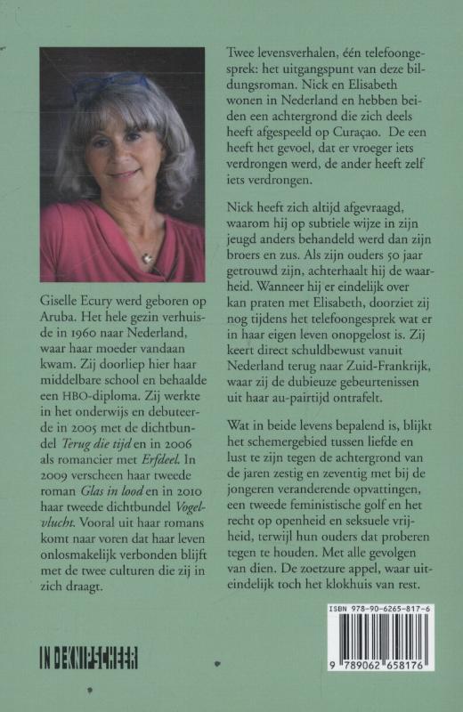 Achterkant van De rode appel