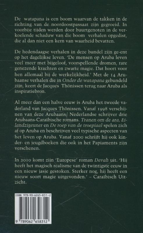 Achterkant van Onder de watapana