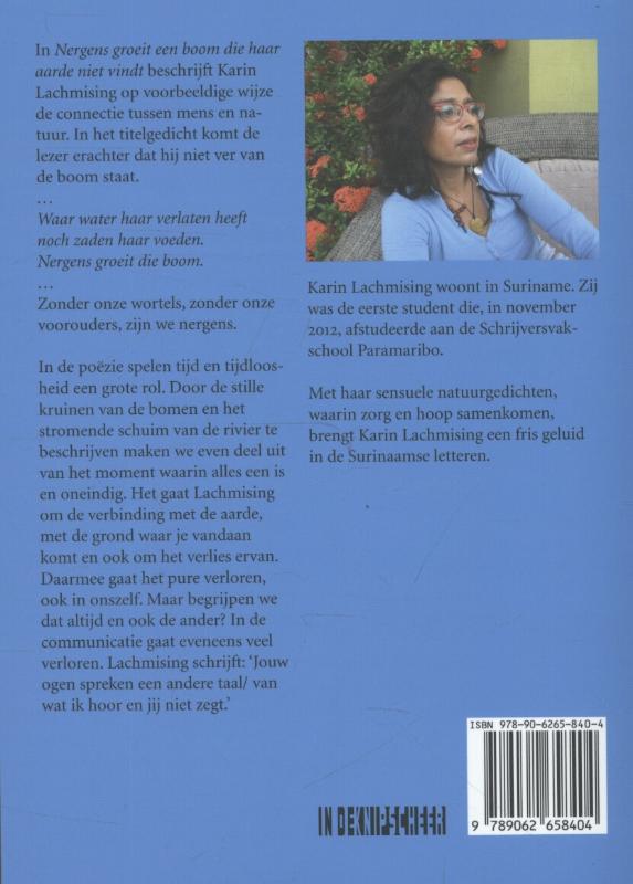 Achterkant van Nergens groeit een boom die haar aarde niet vindt