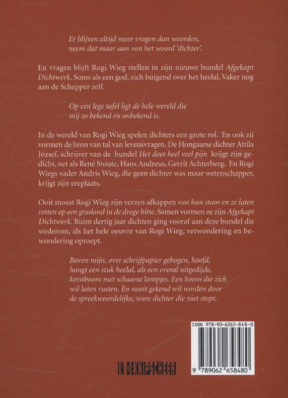 Achterkant van Afgekapt dichtwerk