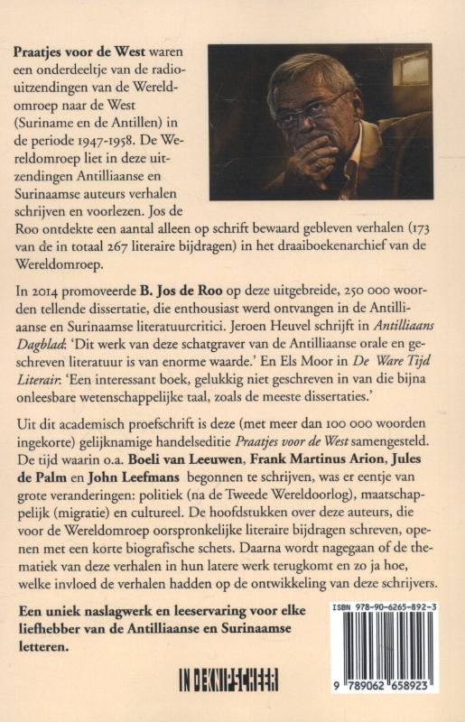 Achterkant van Praatjes voor de West