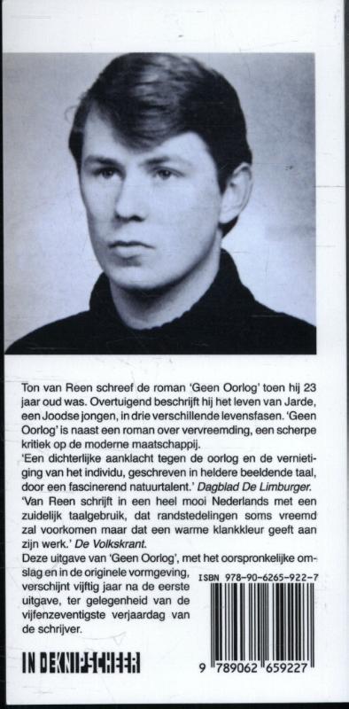 Achterkant van Geen oorlog