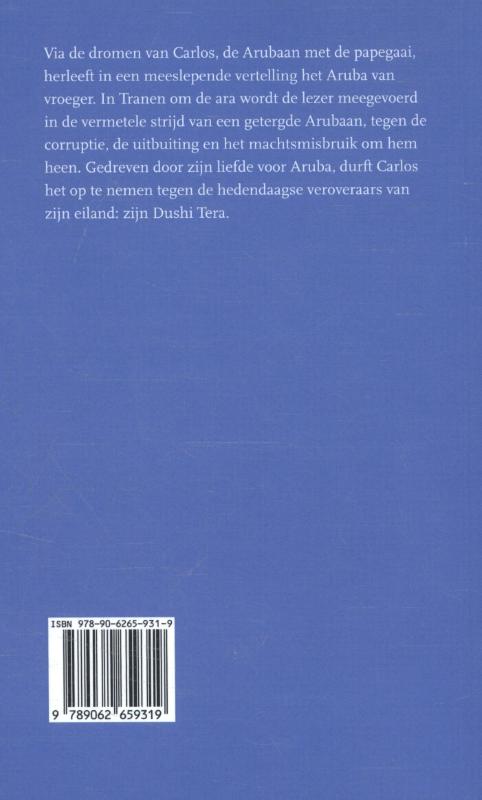 Achterkant van Tranen om de Ara