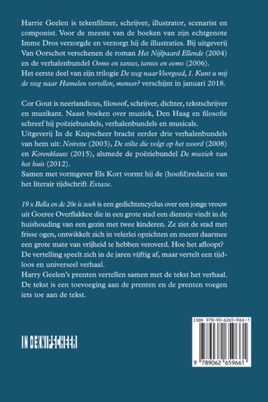 Achterkant van 19 x Bella en de 20e is zoek