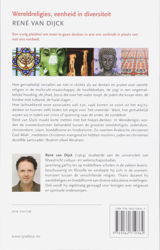 Achterkant van Wereldreligies, eenheid en diversiteit