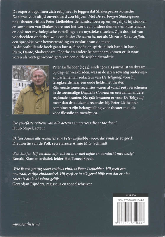 Achterkant van De verborgen Shakespeare