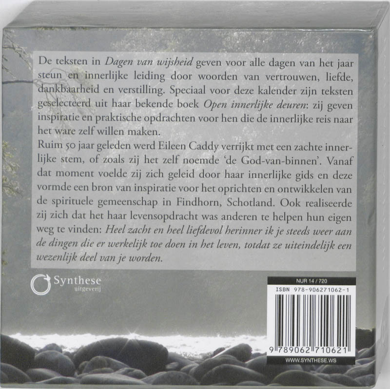Achterkant van Dagen van wijsheid