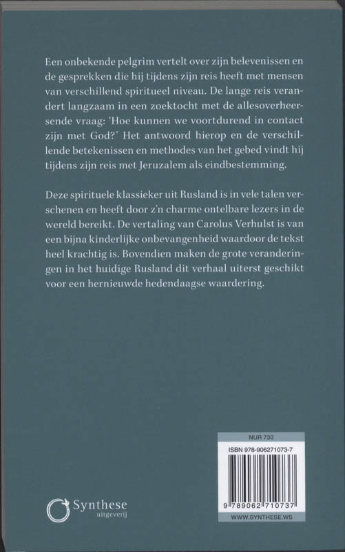 Achterkant van De weg van een pelgrim