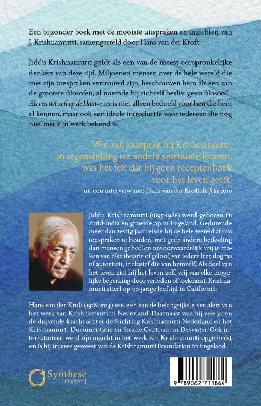 Achterkant van Als een wit zeil op de blauwe zee