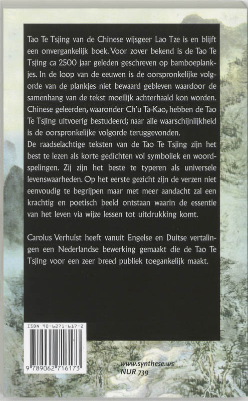 Achterkant van Tau Te Tsjing