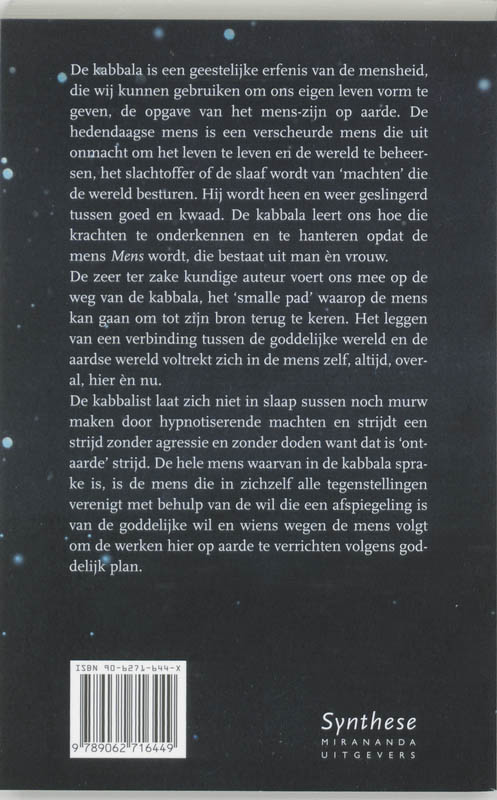 Achterkant van Kabbala