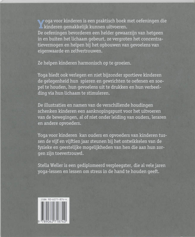 Achterkant van Yoga voor kinderen