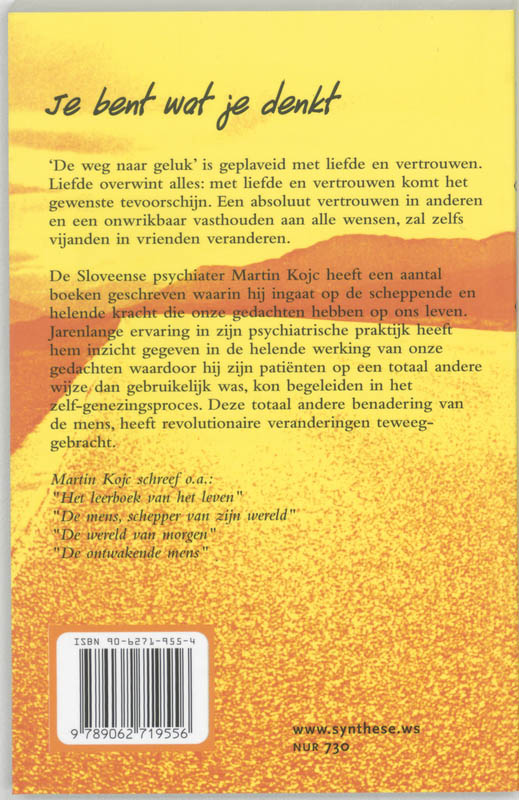 Achterkant van De weg naar het geluk
