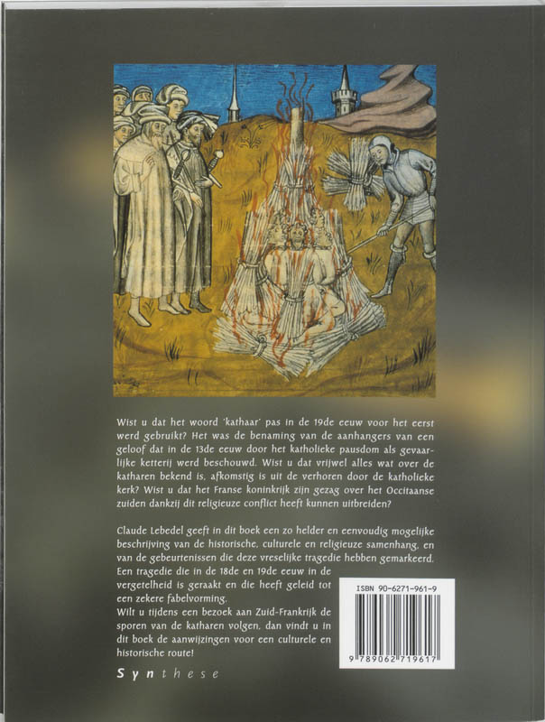 Achterkant van De tragedie van de Katharen