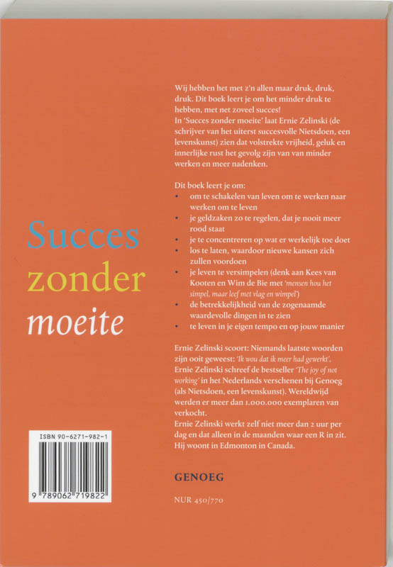 Achterkant van Succes zonder moeite